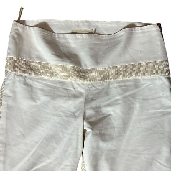 Cris barros vintage unique mixed media flare pants knit bellbottom white cream - Picture 2 of 8